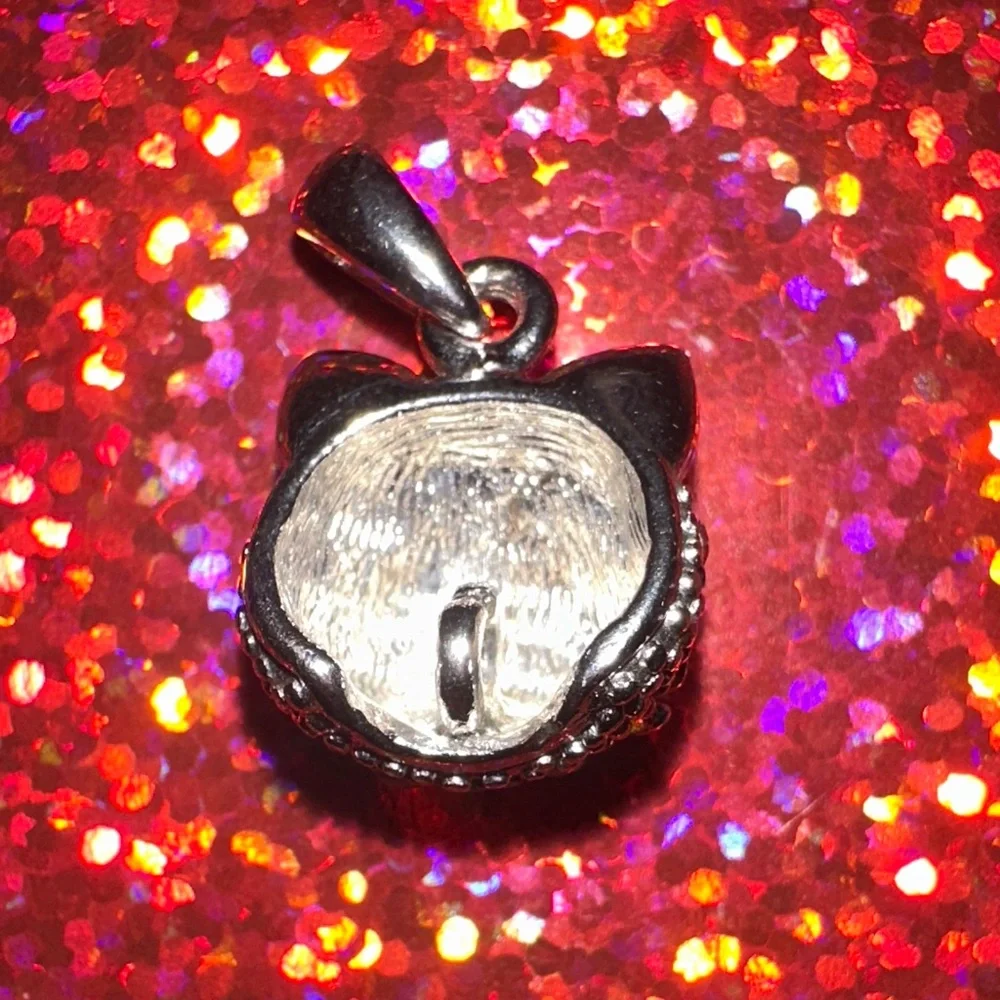 Crystal Cat Pendant Charm
